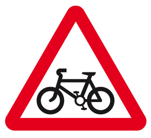 sign_cycle route ahead